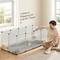 Show in main carousel: FEANDREA Modular Expandable Cage Enclosure Smallpet Playpen with Floor, White, 57.1 x 28.3 x 22.4-in slide 2 of 8