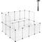 Show in main carousel: FEANDREA DIY Plastic Modular Fence Smallpet Playpen with Solid Ramp, White, 56.3 x 42.5 x 36.2-in slide 1 of 9