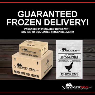 Show full view: Rodent Pro Frozen Reptile Food, X-Small Chickens, 25 count slide 3 of 4