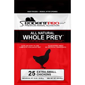 Rodent Pro Frozen Reptile Food, X-Small Chickens, 25 count