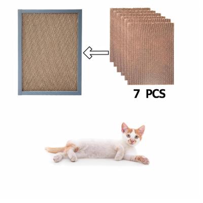 Show full view: Coziwow Wall-Mounted Cat Scratcher Toy Replacement Pads, Gray, 7 count slide 3 of 11