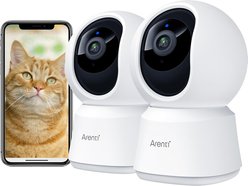 Arenti P2F WiFi Pet Camera, White, 2 count