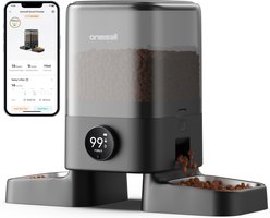 OneIsAll PF10 Cordless WiFi Food Dispenser Smart App Control Automatic Two Cat Feeders, Medium: 20-cup