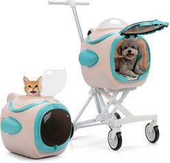 Coziwow Detachable Space Capsule Travel Carrier Dog & Cat Car Seat Stroller, Pink, 33-in