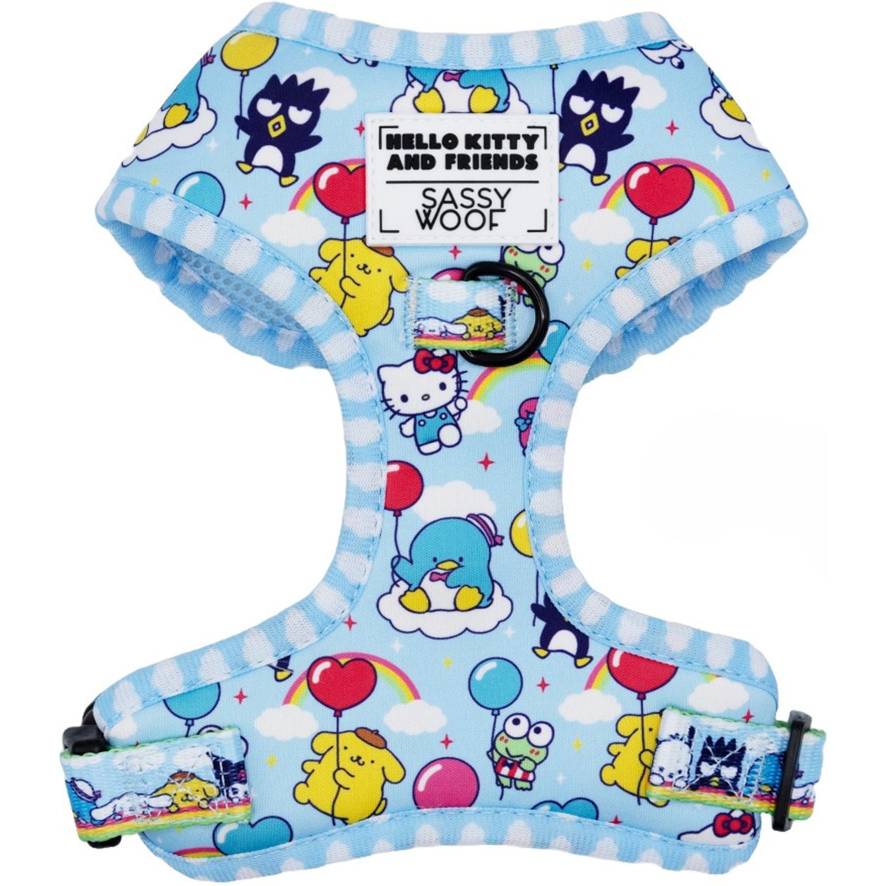 Sassy Woof Hello Kitty & Friends In the Sky Adjustable Dog Harness, Large: 22 to 33-in chest