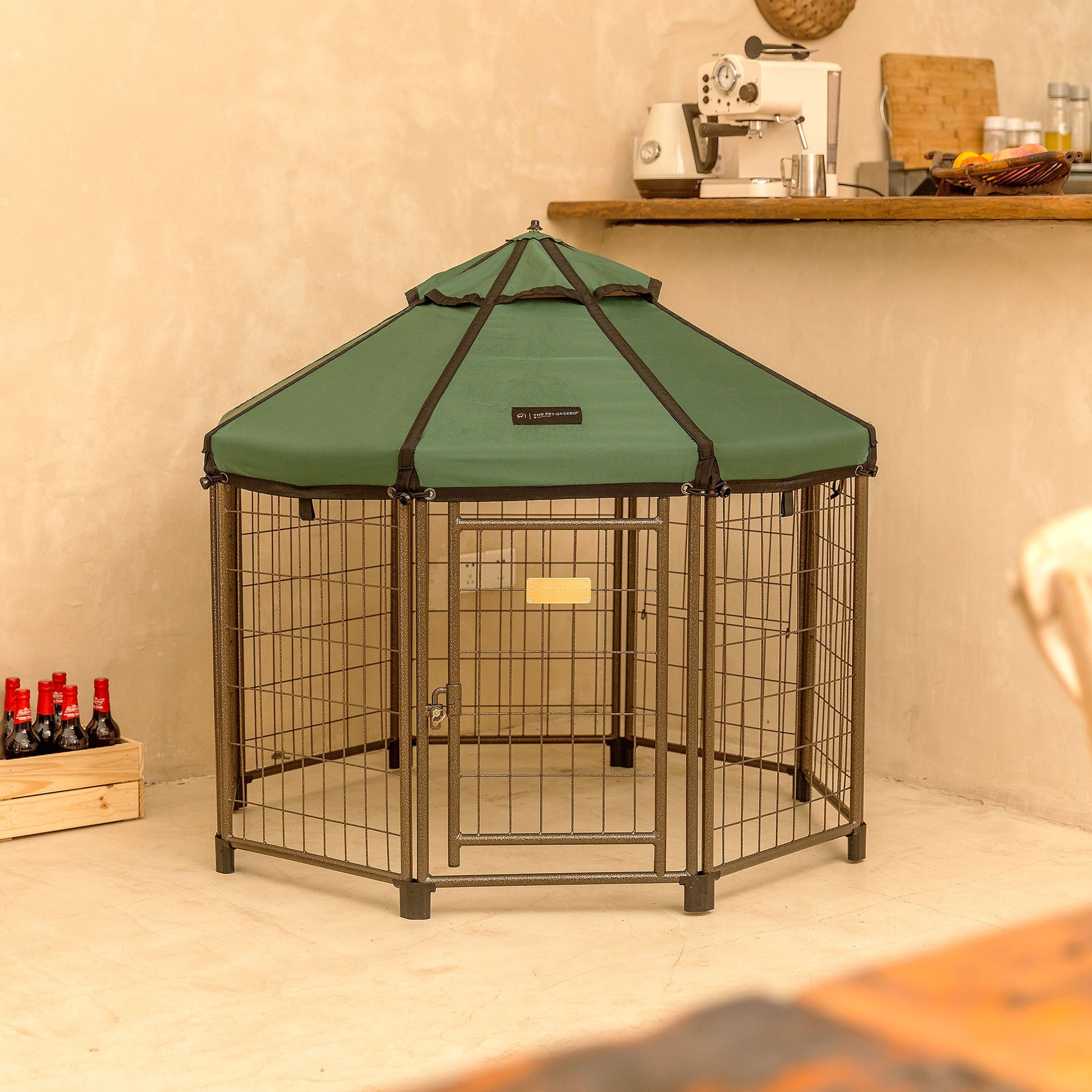 Win World Gazebo Hunter Dog & Cat Crate, Green, Small: 3-ft