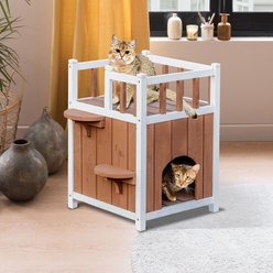 Win World Cat House, Brown/White, Medium slide 2 of 2