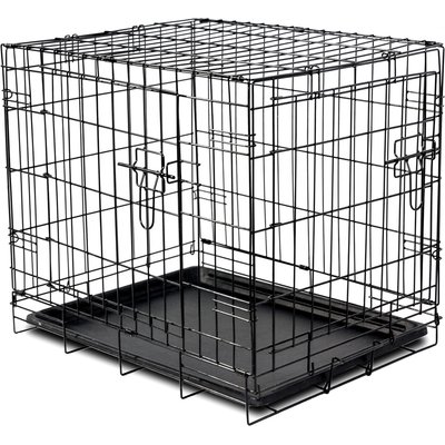 Win World Win World Dog & Cat Crate, Small, Black