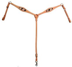 Tahoe Tack Wild Side Zebra Print Breast Collar Opulent Leather, Tan, Full Horse Large