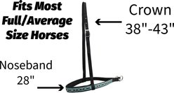 Tahoe Tack Overlay Printed Nylon Western Noseband Padded, Blue Chevron & Hurricane Blue, Full Horse Large slide 2 of 5