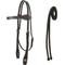 Show in main carousel: Tahoe Tack Barbwire Leather Western Hand Tooled Browband Headstall with Reins, Mahogany, Cob Medium slide 1 of 4