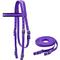 Show in main carousel: Tahoe Tack Double Layer Nylon Padded Headstall with Reins, Purple, Draft Horse XX-Large slide 1 of 7