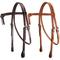 Show in main carousel: Tahoe Tack Leaf Tooled Knotted Headstall Double Layer Opulent Leather, Tan, Full Horse Large slide 1 of 6