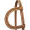 Show in main carousel: Tahoe Tack Basket Weave Hand Tooled Slip Ear Headstall Opulent Leather, Tan, Full Horse Large slide 2 of 3