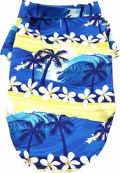 Doggie Design Hawaiian Camp Dog Shirt, Catching Waves, XX-Large