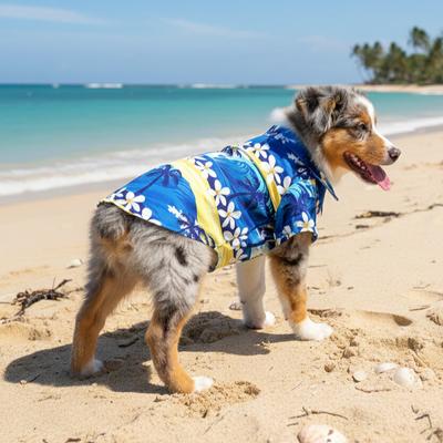 Show full view: Doggie Design Hawaiian Camp Dog Shirt, Catching Waves, X-Small slide 4 of 4