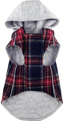 Doggie Design Weekender Dog Sweatshirt Hoodie, Red & Black Plaid Flannel, Large slide 2 of 4