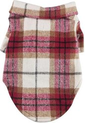 Doggie Design Flannel Dog Shirt, Red & White Plaid, XX-Small