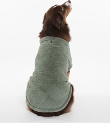 Show full view: Doggie Design Soft Plush Pullover Dog Shirt, Moss Green, XXXX-Large slide 3 of 5