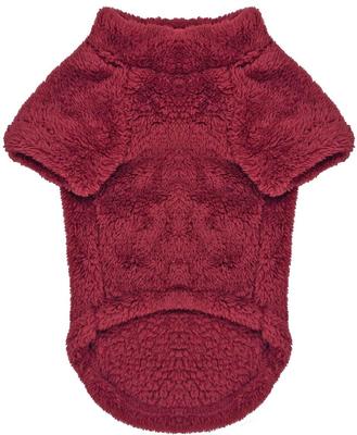 Show full view: Doggie Design Soft Plush Pullover Dog Shirt, Burgundy, Large slide 2 of 4