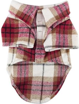 Show full view: Doggie Design Flannel Dog Shirt, Red & White Plaid, XX-Large slide 3 of 6
