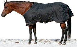 Kensington Protective Products Signature Medium Weight Horse Turnout Blanket, Black, 66-in