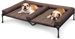 Veehoo Cooling Raised Elevated Double Dog Bed, Brown, X-Large A