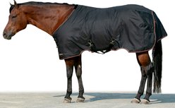 Kensington Protective Products Signature Light Weight Horse Turnout Blanket, Black, 66-in