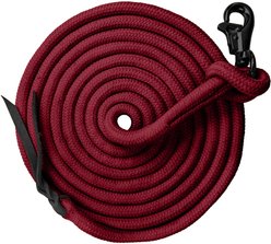 Kensington Protective Products Clinician Horse Training Lead Rope, Merlot-Black, 25-ft