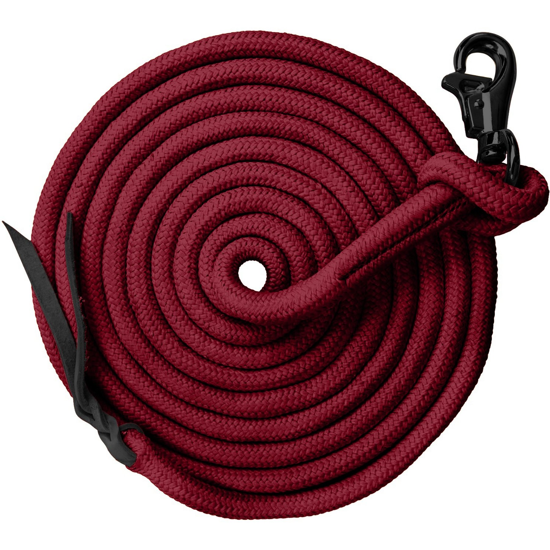 Kensington Protective Products Clinician Horse Training Lead Rope, Merlot-Black, 25-ft