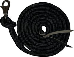 Kensington Protective Products Clinician Horse Training Lead Rope, Black-Black, 15-ft
