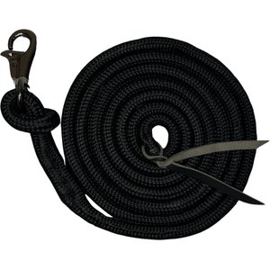 Kensington Protective Products Clinician Horse Training Lead Rope, Black-Black, 15-ft
