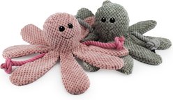 Giftable World Octopus Squeaky Plush Dog Toys, Multi, 9-in, 2 count
