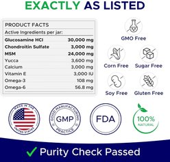 GoodGrowlies Glucosamine Hip & Joint Chicken Flavored Soft Chew Supplement for Dogs, 120 count slide 2 of 8