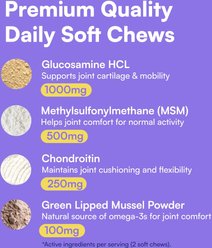 Boops Pets Advanced Hip & Joint Chicken Flavored Soft Chews Vitamins for Dogs, 90 count slide 2 of 8