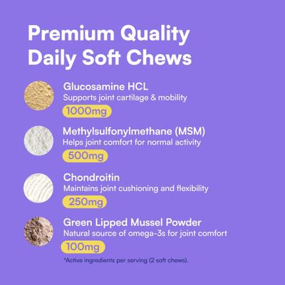 Show full view: Boops Pets Advanced Hip & Joint Chicken Flavored Soft Chews Vitamins for Dogs, 90 count slide 6 of 10