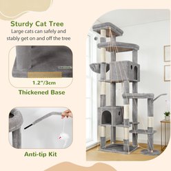 Globlazer 83-in Giant Cat Tree, Light Gray slide 2 of 7