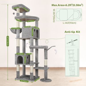 Globlazer 83-in Giant Cat Tree, Light Gray