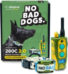 Dogtra Tom Davis Edition 280C 2.0 1/2 Mile Waterproof Vibration & Tone Remote Dog Training Collar, one-size, Green/Yellow