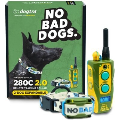 Dogtra Dogtra Tom Davis Edition 280C 2.0 1/2 Mile Waterproof Vibration & Tone Remote Dog Training Collar, one-size, Green/Yellow