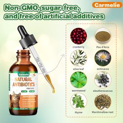 Carmelie Natural Antibiotics Allergy Relief Immune Support Liquid Supplement for Cats, 2-fl oz slide 2 of 7