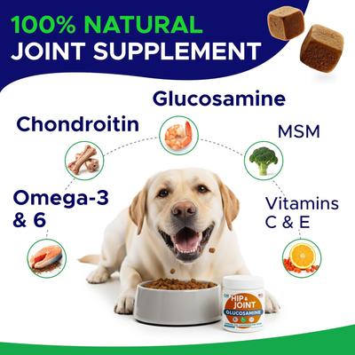 Show full view: GoodGrowlies Glucosamine Hip & Joint Chicken Flavored Soft Chew Supplement for Dogs, 120 count slide 4 of 10