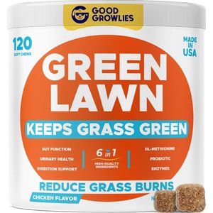 GoodGrowlies Grass Burn Spot & Urine Neutralizer for Lawn Chew Supplement for Dogs, 120 count