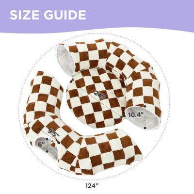 Show full view: Lesure 2-in-1 Cat Tunnel Bed, Large, Brown slide 4 of 7