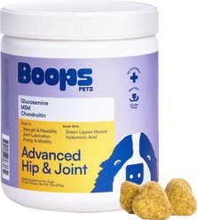 Boops Pets Advanced Hip & Joint Chicken Flavored Soft Chews Vitamins for Dogs, 90 count