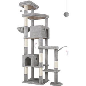 Globlazer 83-in Giant Cat Tree, Light Gray