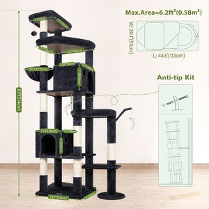 Globlazer 83-in Giant Cat Tree, Dark Gray