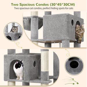 Globlazer 83-in Giant Cat Tree, Light Gray