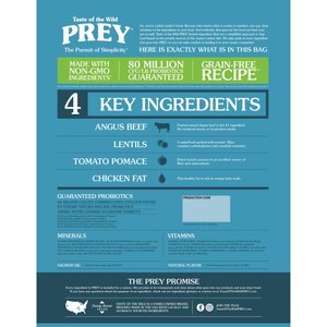 Taste of the Wild PREY Angus Beef Recipe Limited Ingredient Recipe Dry Dog Food, 25-lb bag