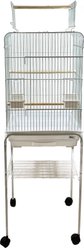 YML 5984 Open Play Top Wheeled Bird Cage, White, Large